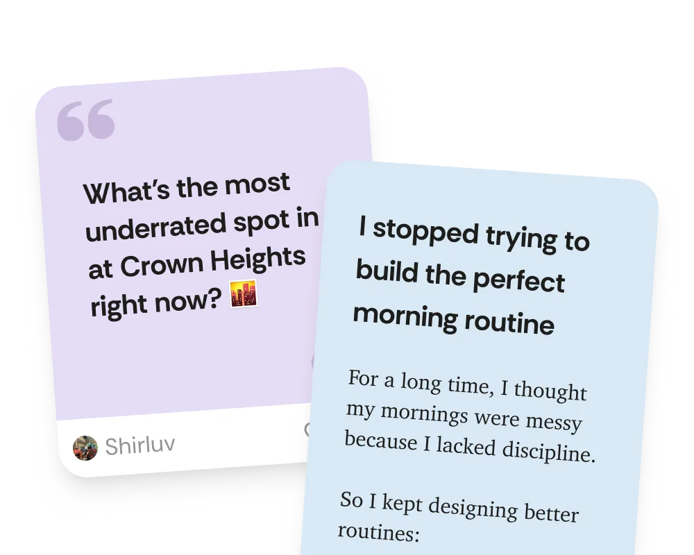 The  app — Content worth sitting with
