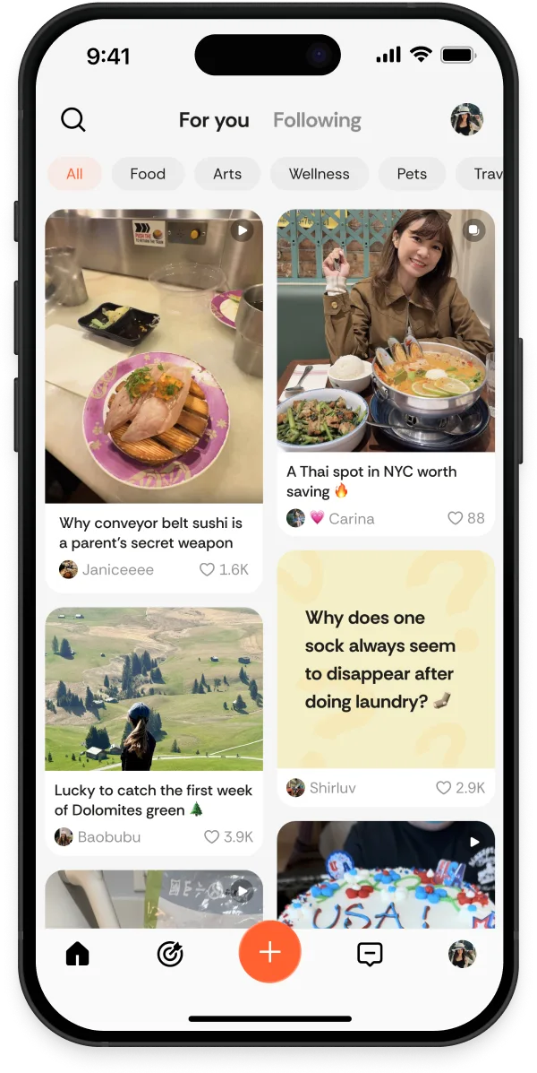 The Gist app feed on an iPhone
